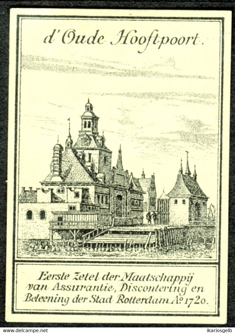 Nederland Rotterdam ~1910 " D'oude Hooftpoort " Vignette Cinderella Sluitzegel Reklamemarke - Cinderellas