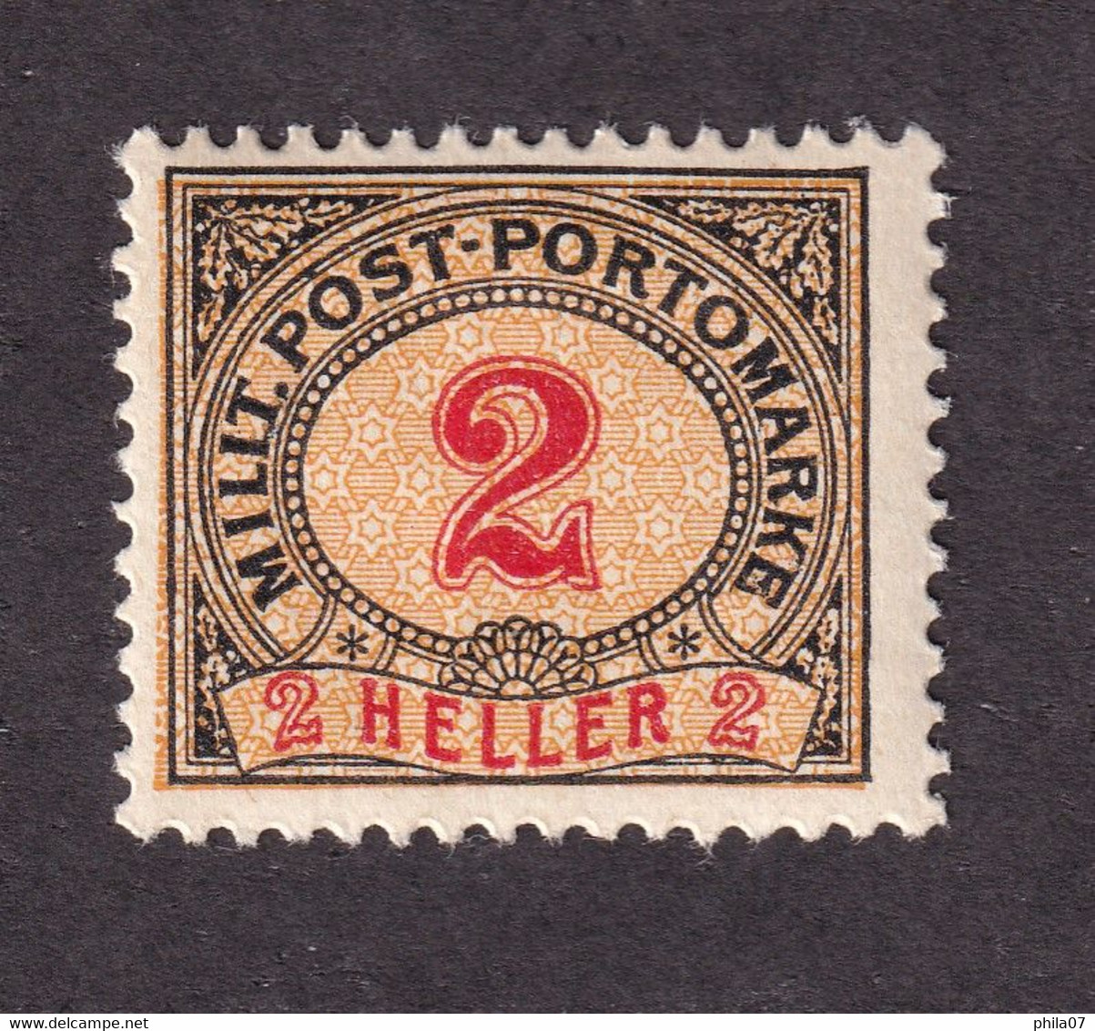 Bosnia And Herzegovina - Porto Stamp 2 Hellera, Mixed Perforation 12 ½ : 13, MH - Bosnie-Herzegovine