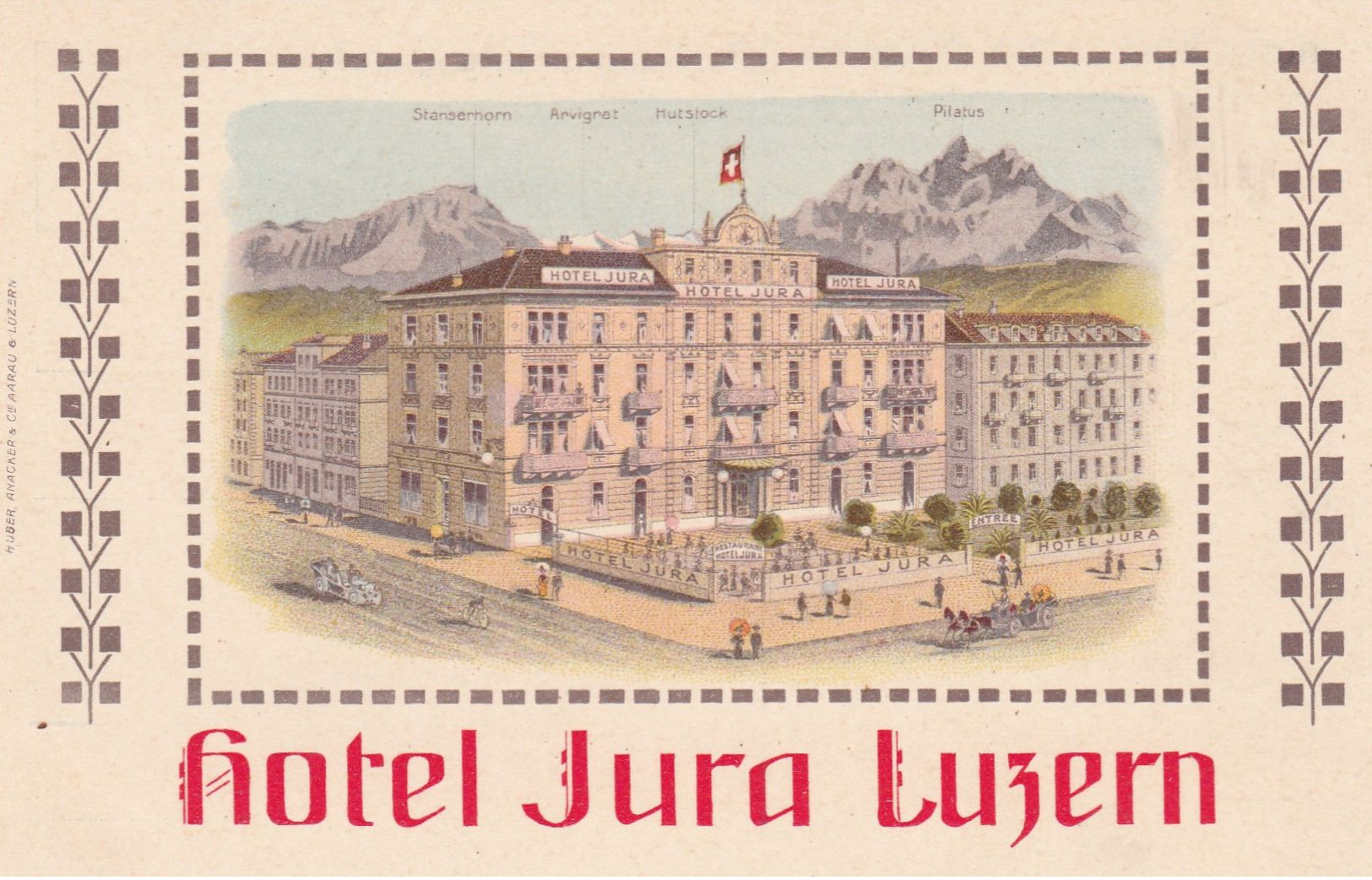 Suisse  -  HOTEL JURA  LUZERN - Lucerna