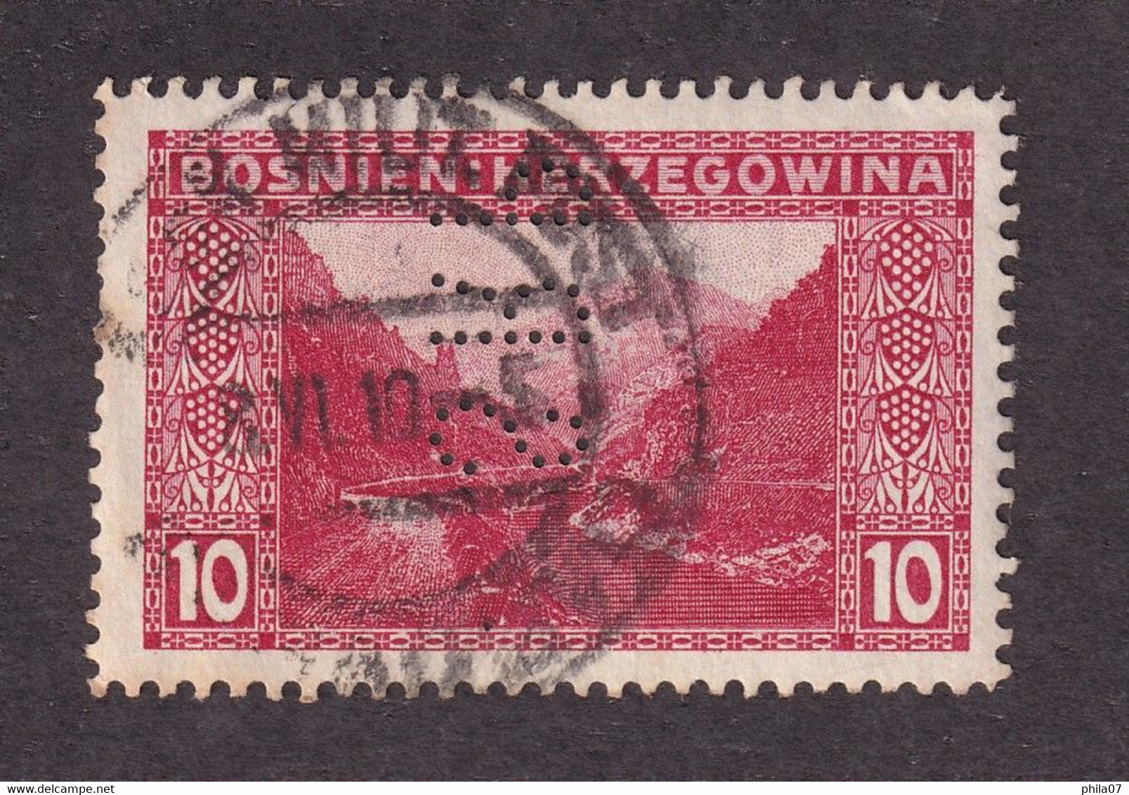 Bosnia And Herzegovina - Landscape Stamp 10 Hellera, Perforation SRP (Schmarda, Rotter&Perschitz) - Bosnien-Herzegowina