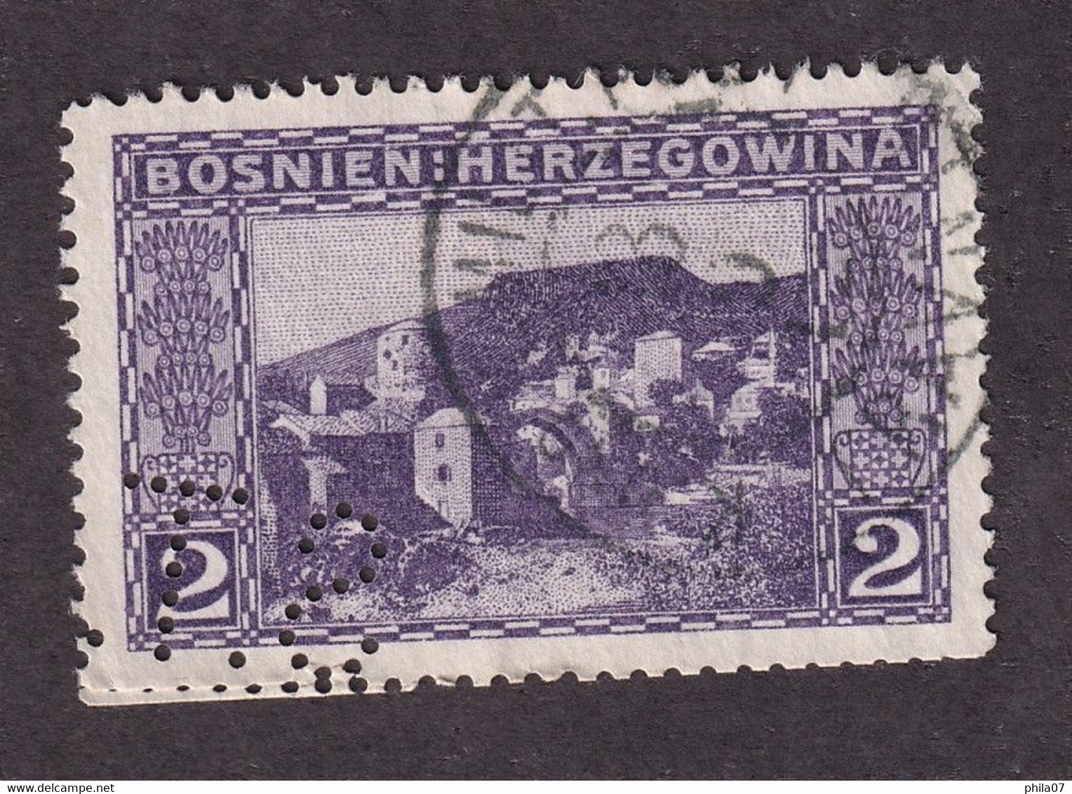 Bosnia And Herzegovina - Landscape Stamp 2 Hellera, Perforation S.T. (Solvay Tuzla) - Bosnie-Herzegovine