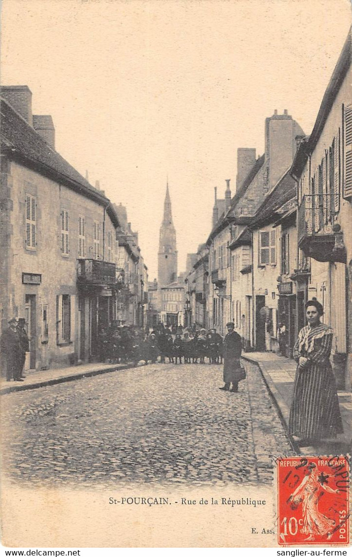 CPA 03 SAINT POURCAIN RUE DE LA REPUBLIQUE - Sonstige & Ohne Zuordnung