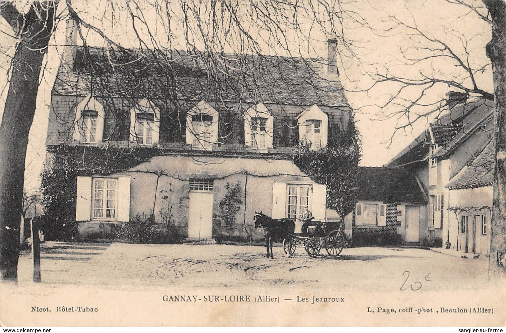 CPA 03 GANNAY SUR LOIRE JEANROUX - Other & Unclassified