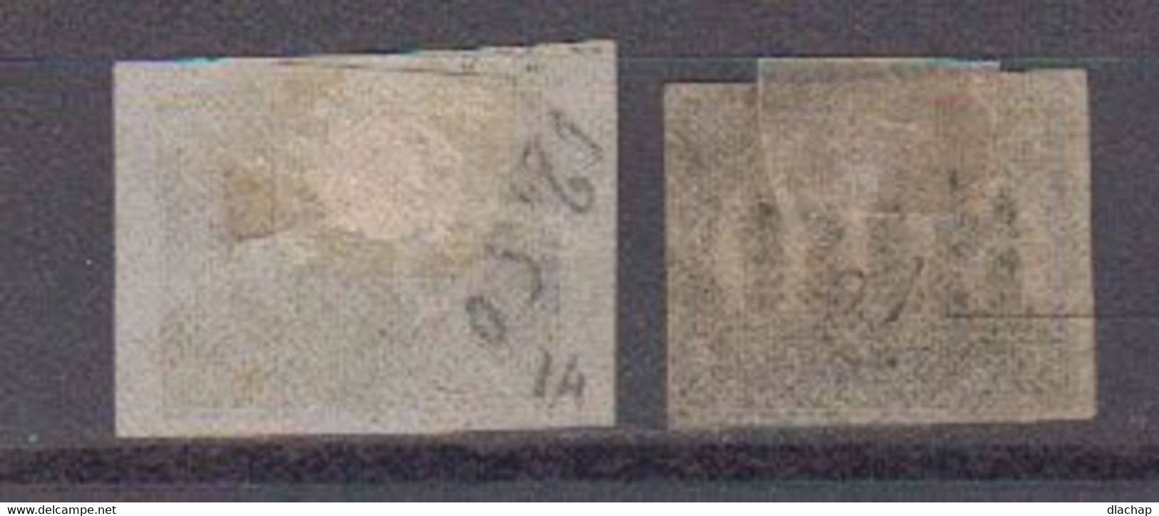 Bresil 1850 Yvert 14 * Neuf Avec Charniere Et 18 Oblitere - Nuevos