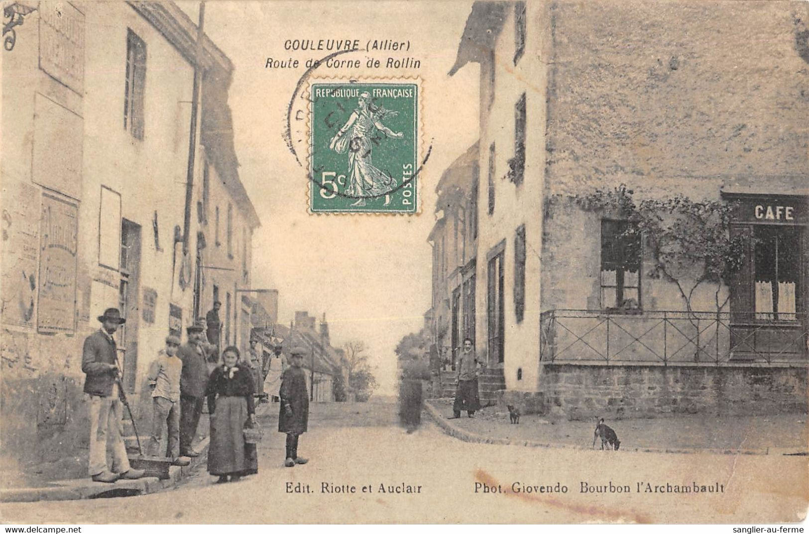 CPA 03 COULEUVRE ROUTE DE CORNE DE ROLLIN - Autres & Non Classés