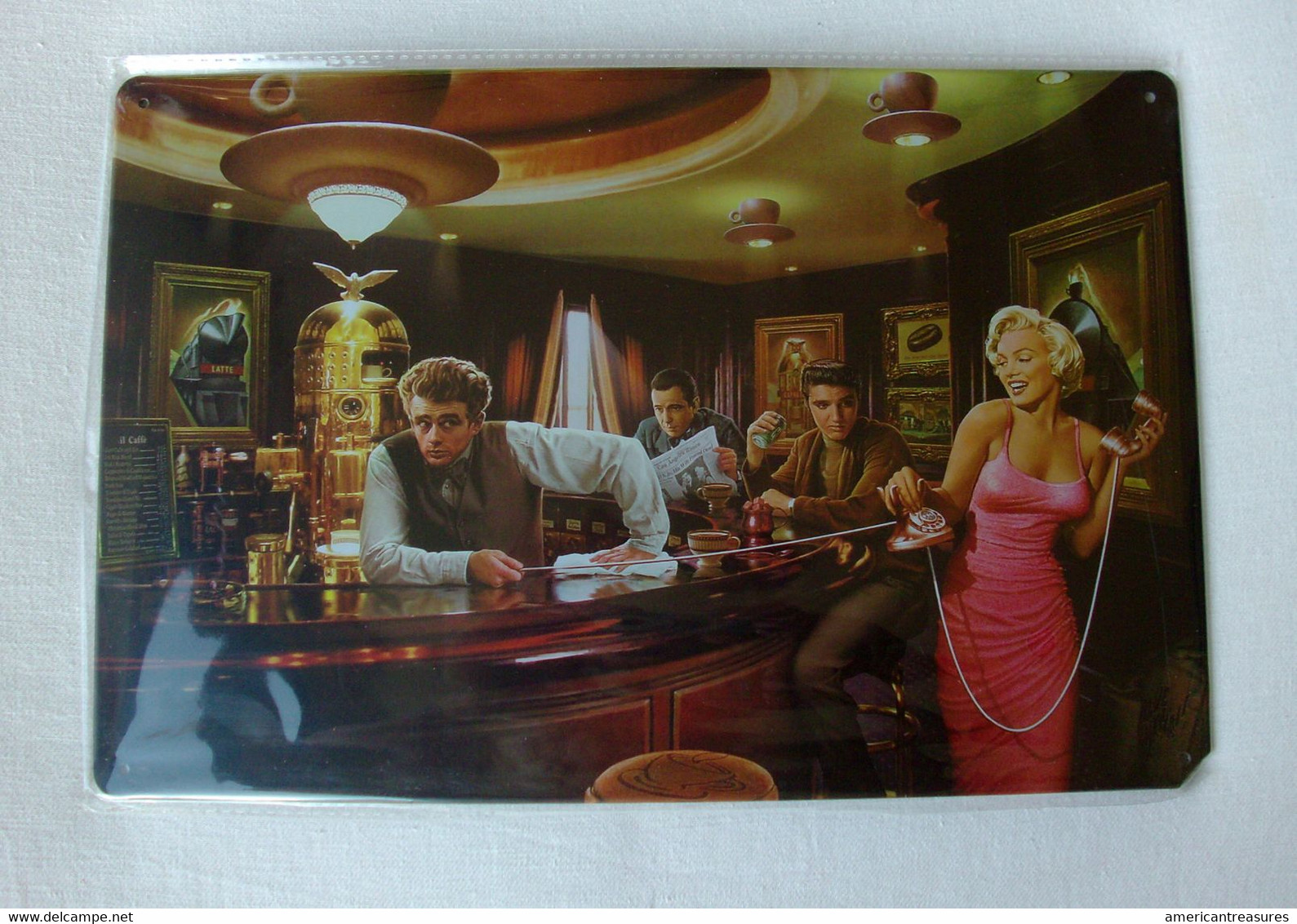 USA Metal (tin) Wallplate 'Vintage Hollywood Stars' - Special Edition For The US - New - Plaques En Tôle (après 1960)