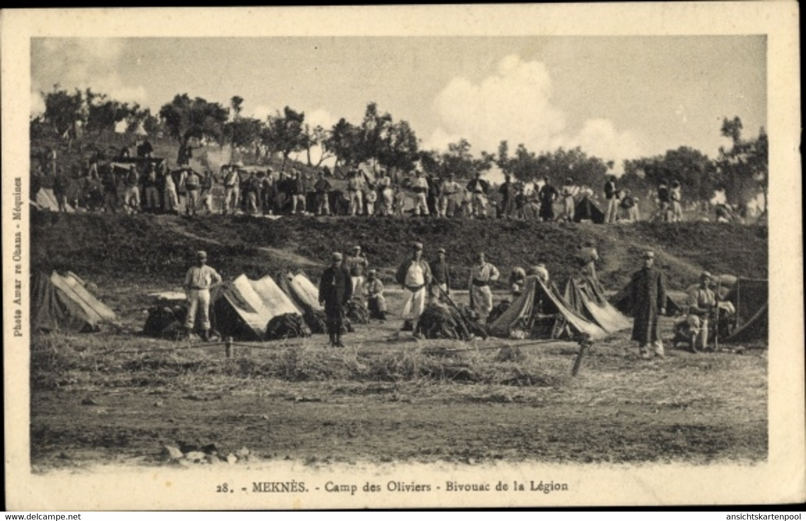 CPA Meknès Marokko, Camp Des Oliviers, Bivouac De La Legion - Other & Unclassified