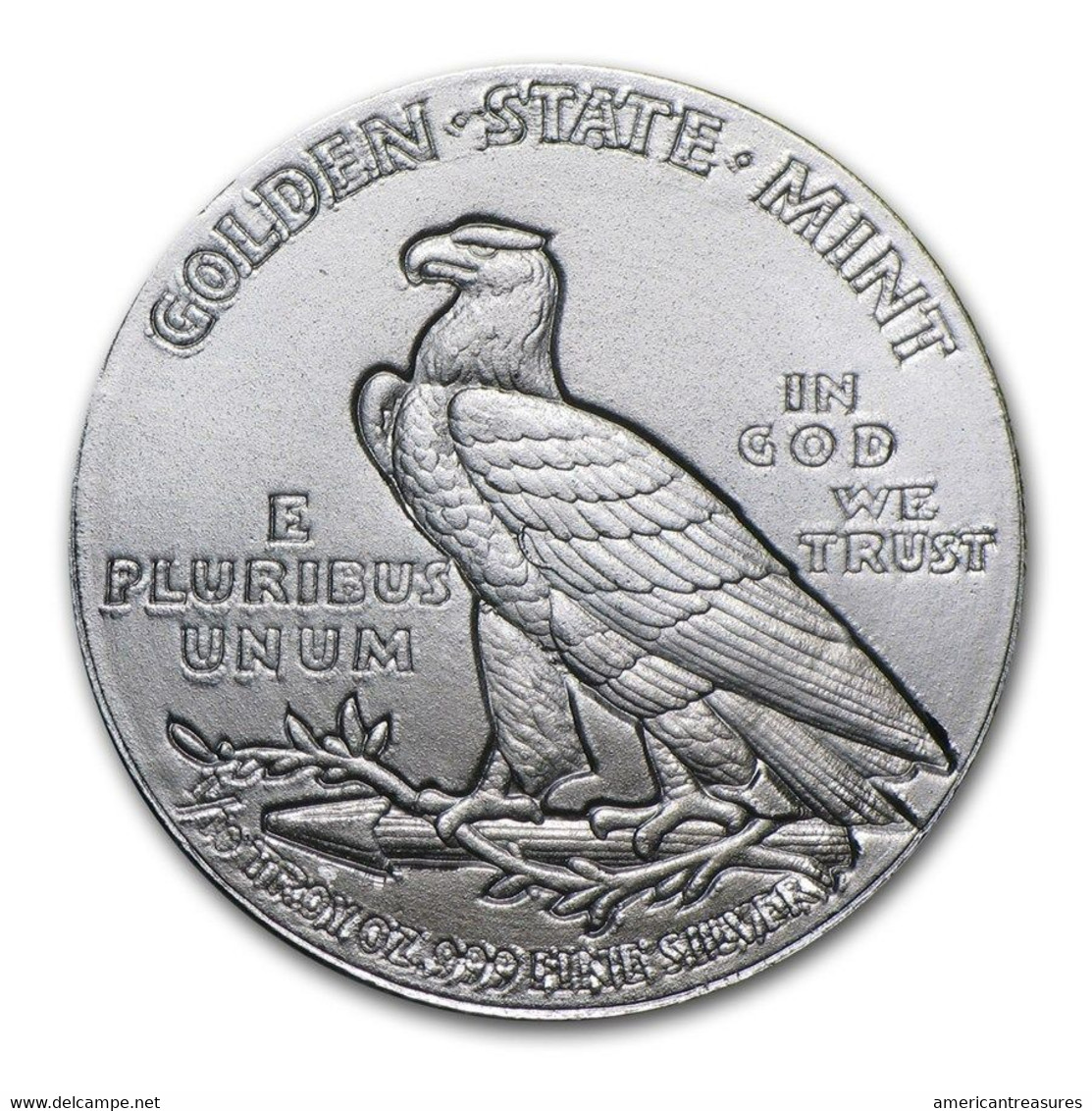 USA 2009 Indian Chief Head 999 Fine Incuse Silver Bar - 1/10 Std. Oz - UNCIRCULATED - Other - America