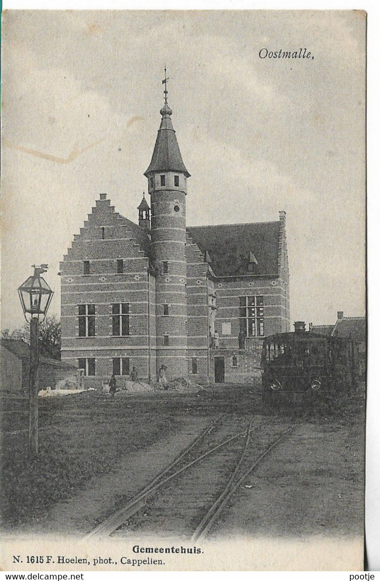Malle Gemeentehuis Met Stoom Tram Hoelen 1615 - Malle