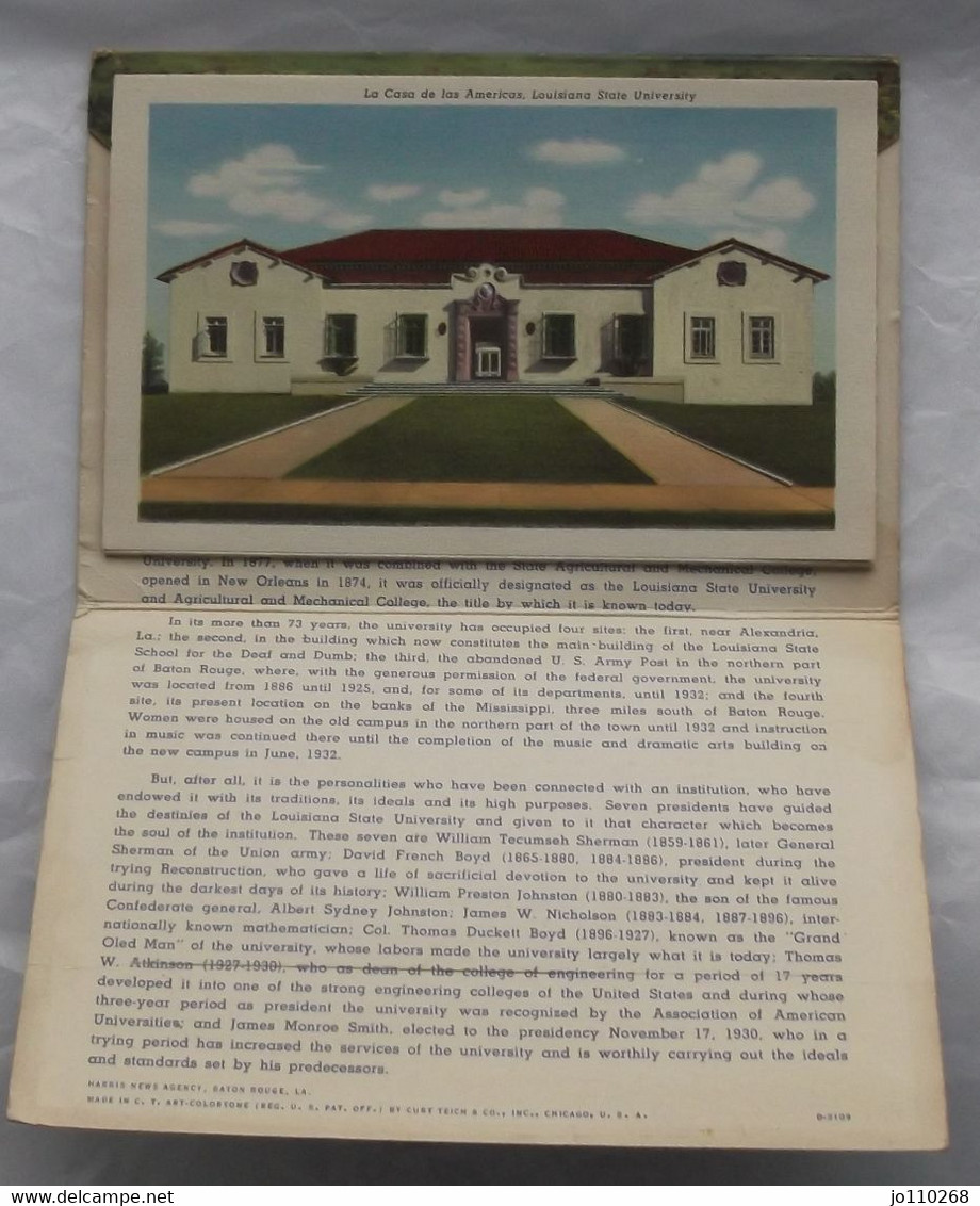 Souvenir Folder Of Louisiana State University And Baton Rouge C 1937, 18 Vues - Baton Rouge