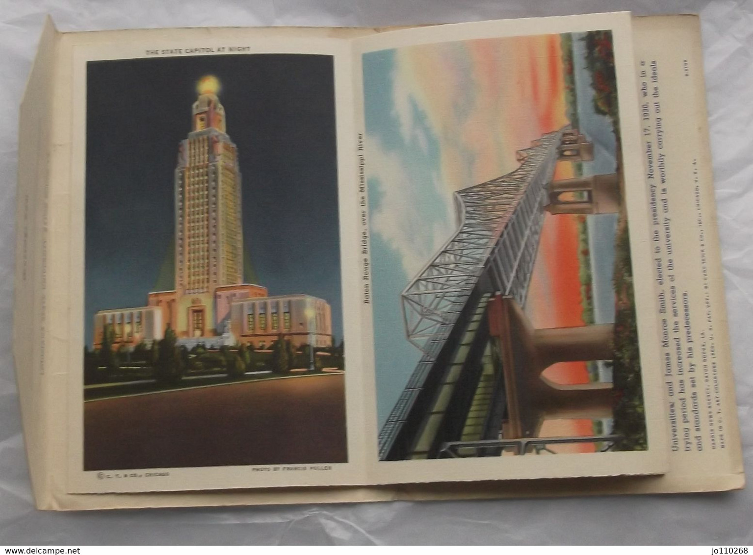 souvenir folder of Louisiana state university and baton rouge c 1937, 18 vues