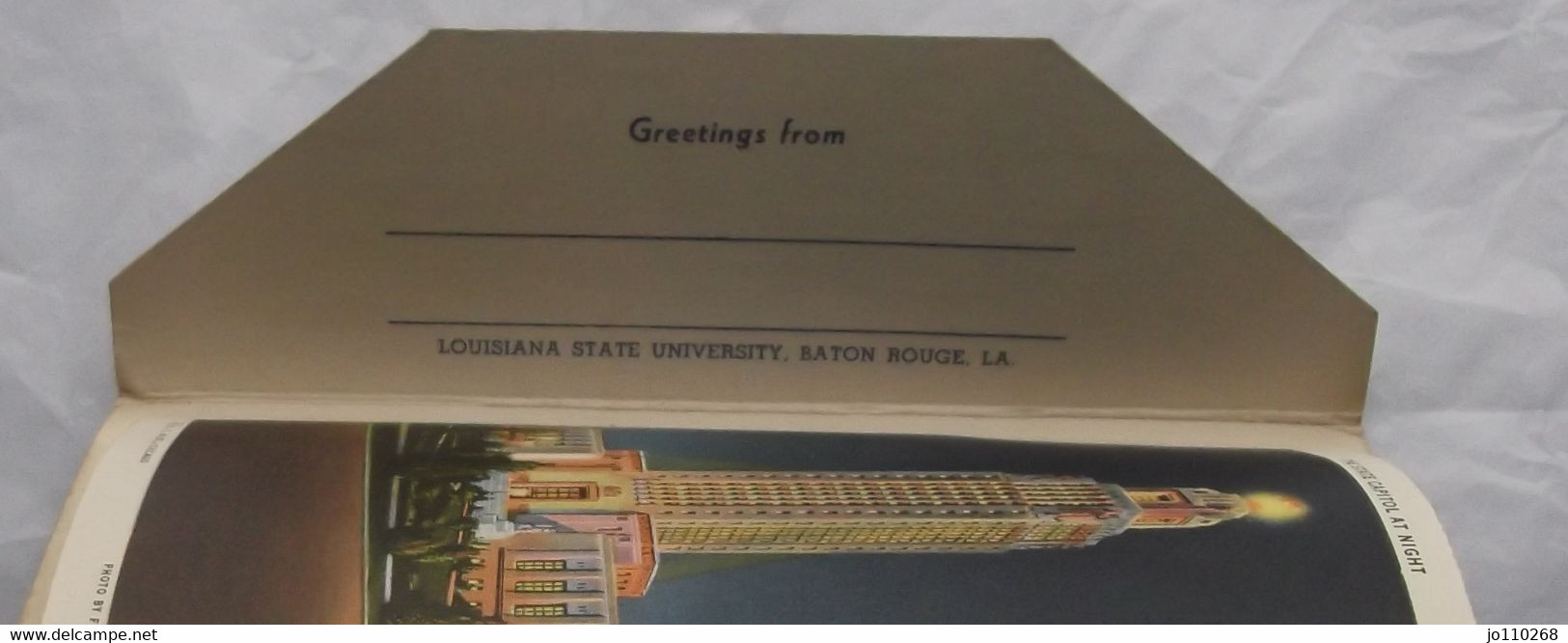 souvenir folder of Louisiana state university and baton rouge c 1937, 18 vues