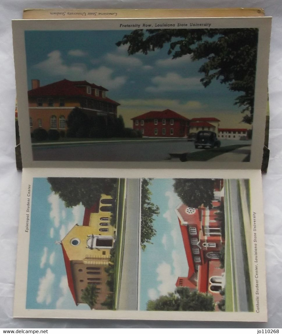 souvenir folder of Louisiana state university and baton rouge c 1937, 18 vues