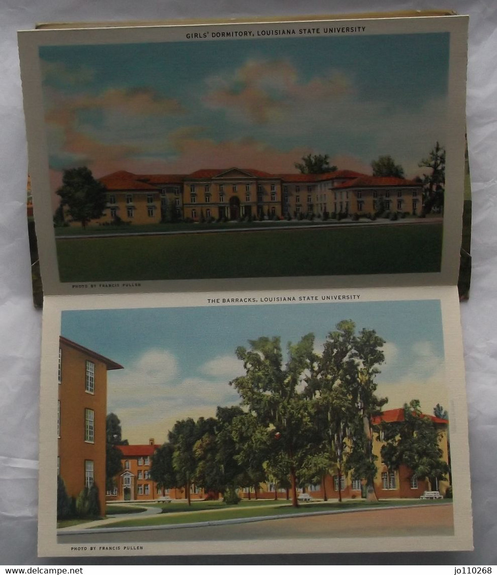 souvenir folder of Louisiana state university and baton rouge c 1937, 18 vues