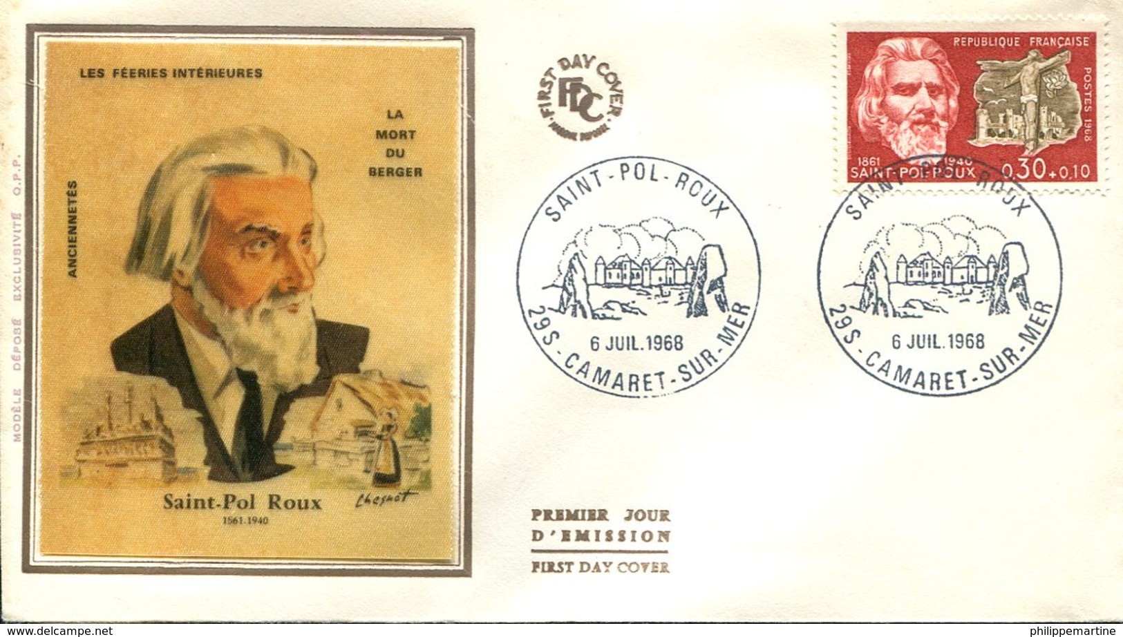 FDC Saint Pol Roux - Camaret Sur Mer (29) - 6 Juil. 68 - Illustration Chesnot - 1960-1969