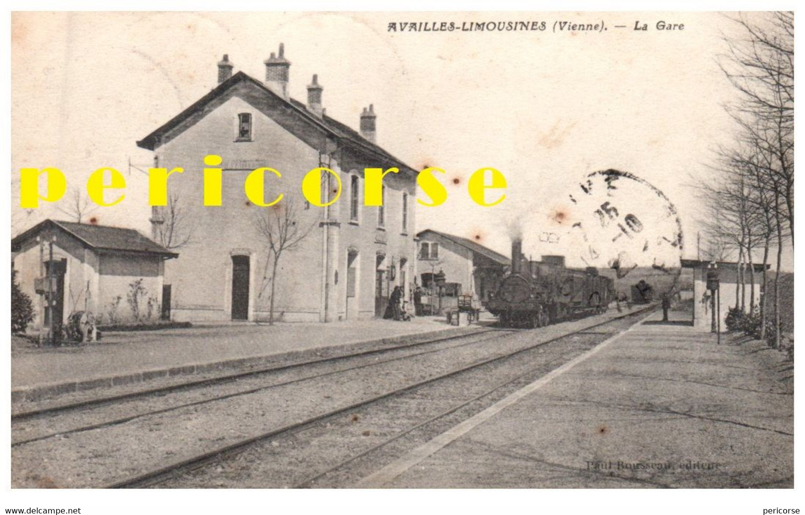 86  Availles Limousines  Arrivée D'un Train En Gare (rare) - Availles Limouzine