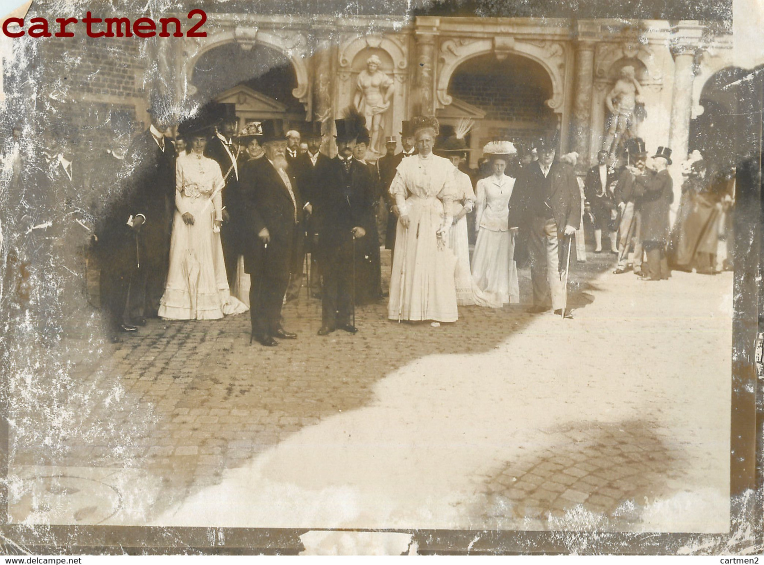 PHOTOGRAPHIE ANCIENNE : COPENHAGUE PRESIDENT ARMAND FALLIERES ROI ET REINE DU DANEMARK KING QUEEN DENMARK - Places