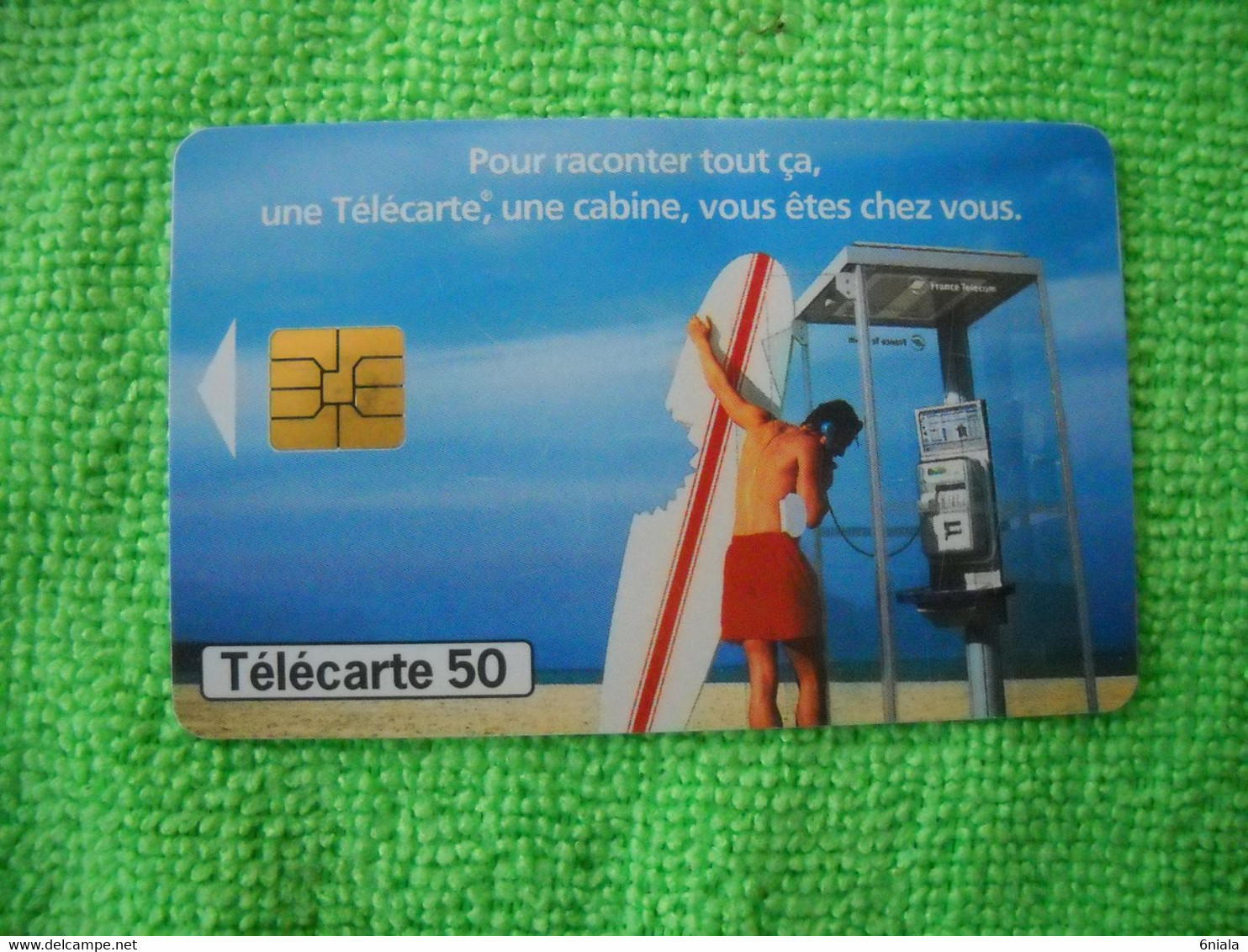 7114 Télécarte Collection CABINE Téléphone  France Télécom  Planche Surf     50u  ( Recto Verso)  Carte Téléphonique - Teléfonos