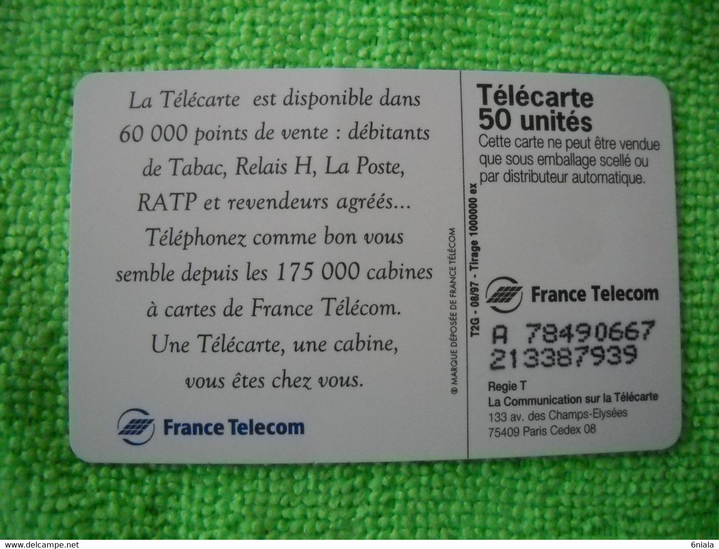 7114 Télécarte Collection CABINE Téléphone  France Télécom  Planche Surf     50u  ( Recto Verso)  Carte Téléphonique - Telefoni