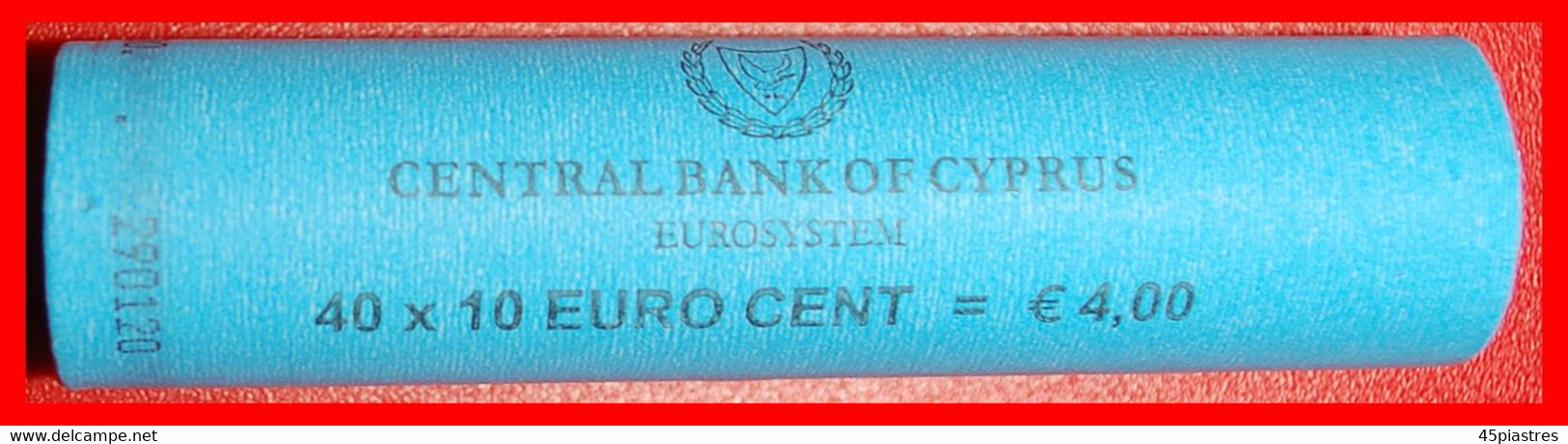 • GREECE: CYPRUS ★ 10 CENT 2020 UNC ROLL UNCOMMON! LOW START ★ NO RESERVE! - Rotolini