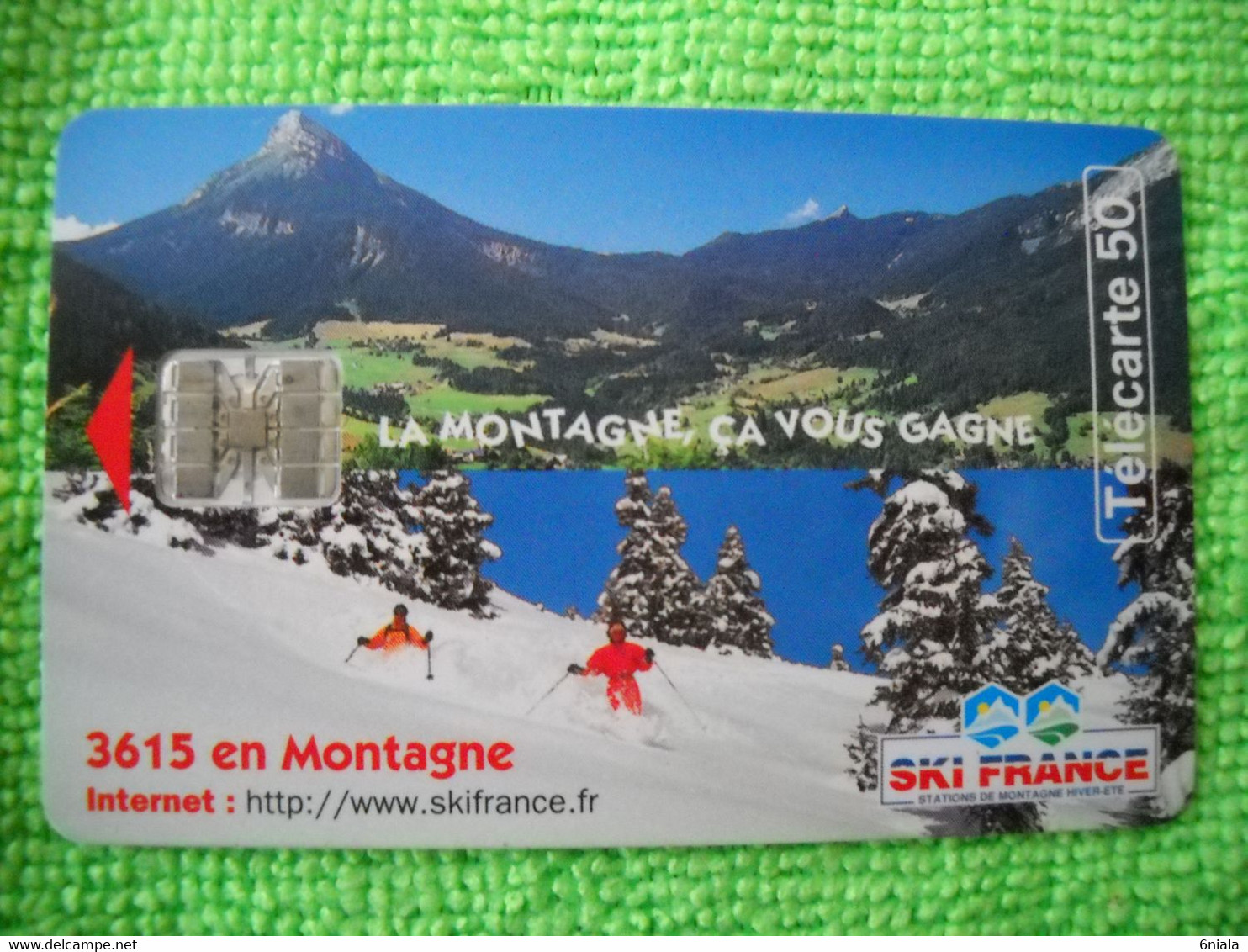 7119 Télécarte Collection 3615 En Montagne Ski Neige SKI FRANCE  50u  ( Recto Verso)  Carte Téléphonique - Montañas