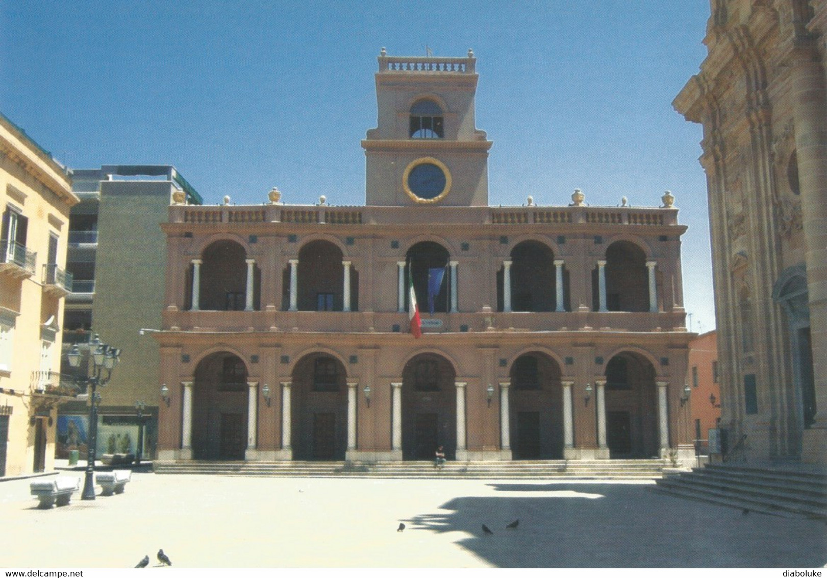 (TP) MARSALA, PALAZZO VII APRILE - Cartolina Nuova - Marsala