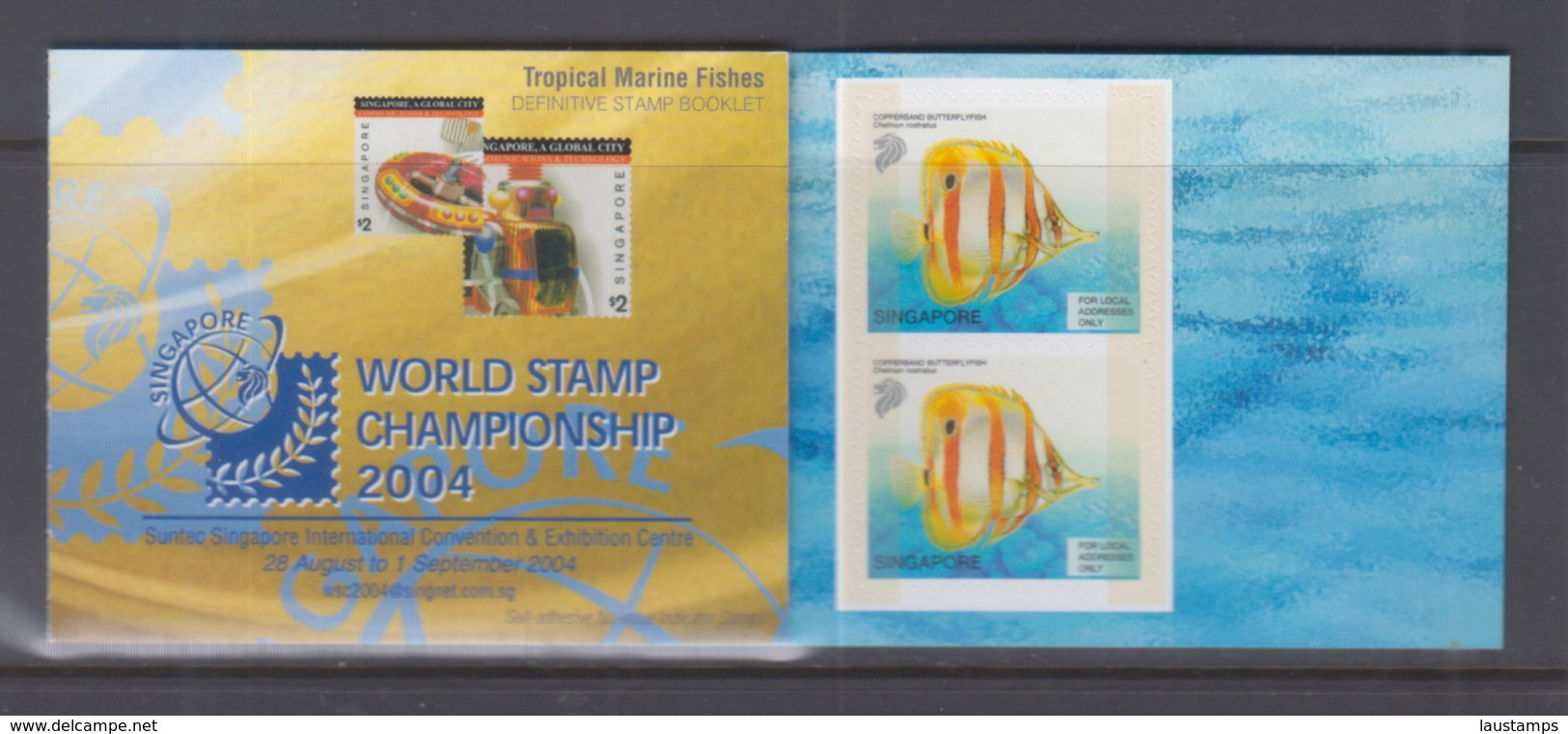 Singapore 2003 Tropical Marine Fishes Self-adhesive Booklet, 2nd Reprint MNH - Singapur (1959-...)