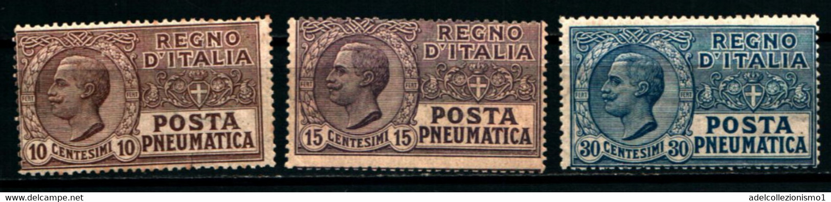 40174) ITALIA-Pneumatica Tipo Leoni - POSTA PNEUMATICA - 1913/1923 SERIE COMPLETA- MLH* - Rohrpost