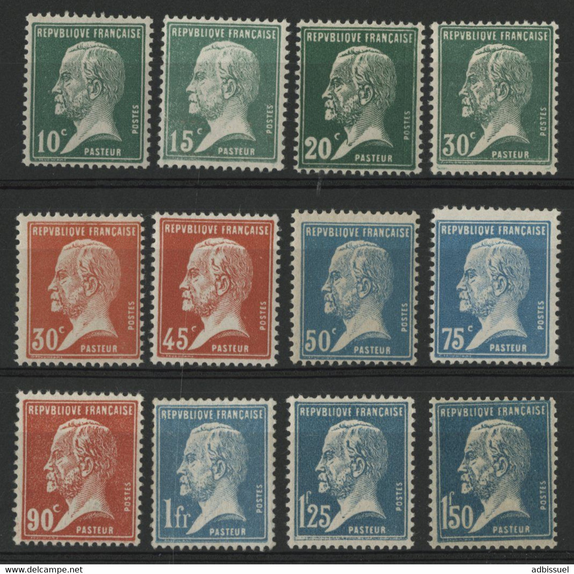 N° 170 à 181 Neufs ** (MNH) Cote 190 € Série PASTEUR Complète. TB - Unused Stamps