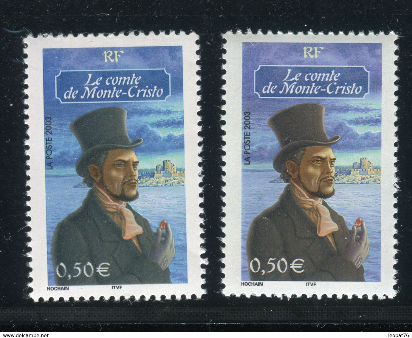 Variété - N° 3592, 1 Bleu + 1 Violet - Neufs ** - V 840 - Ongebruikt