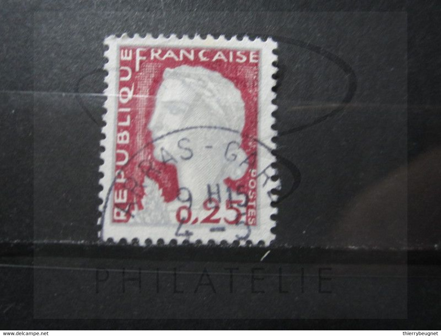 VEND BEAU TIMBRE DE FRANCE N° 1263 , OBLITERATION " ARRAS-GARE " !!! - 1960 Marianna Di Decaris