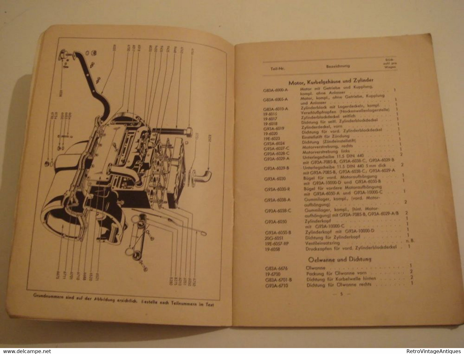 Handbook Ersatzteilliste Fur Den Ford ''Taunus'' 34 PS Ford Motor Company 1939 Car Specs Model Manual Auto - Technical