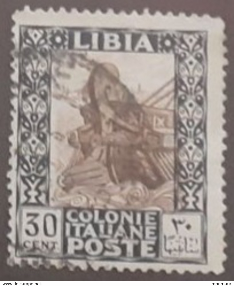 ITALIA COLONIE LIBIA 1921 PITTORICA  CENT. 30 - Libyen