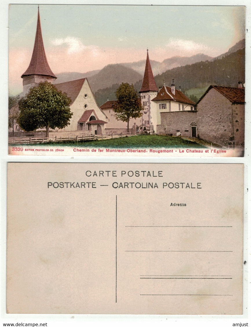 Suisse // Schweiz // Vaud // Rougemont, Le Château Et L'église - Rougemont