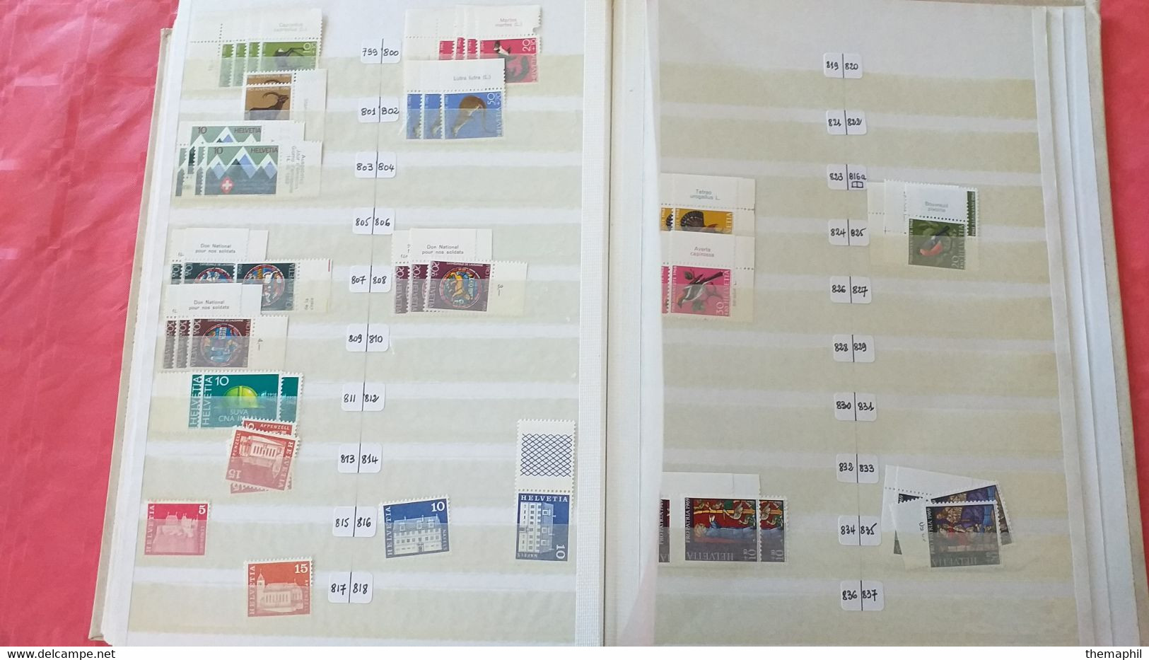 lot n° TH 510 SUISSE importante collection dans un gros classeur neufs xx / x et obl