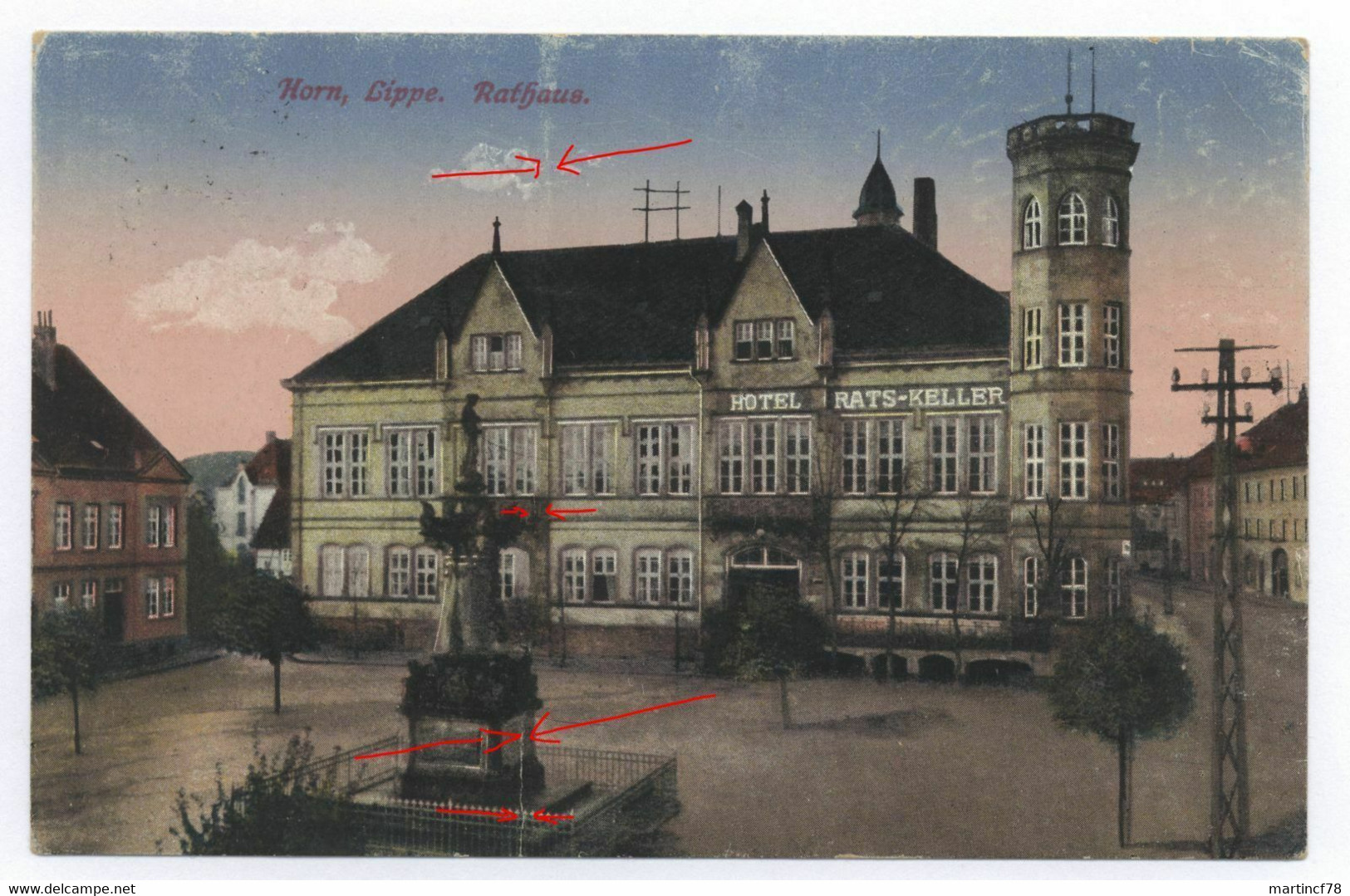 Horn Lippe Rathaus 1929 Horn-Bad Meinberg Detmold - Bestoßen - Knick - - Bad Meinberg