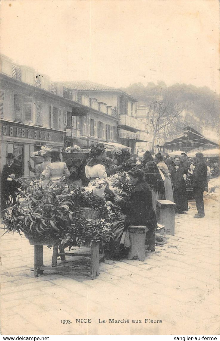 CPA 06 NICE MARCHE AUX FLEURS - Markets, Festivals