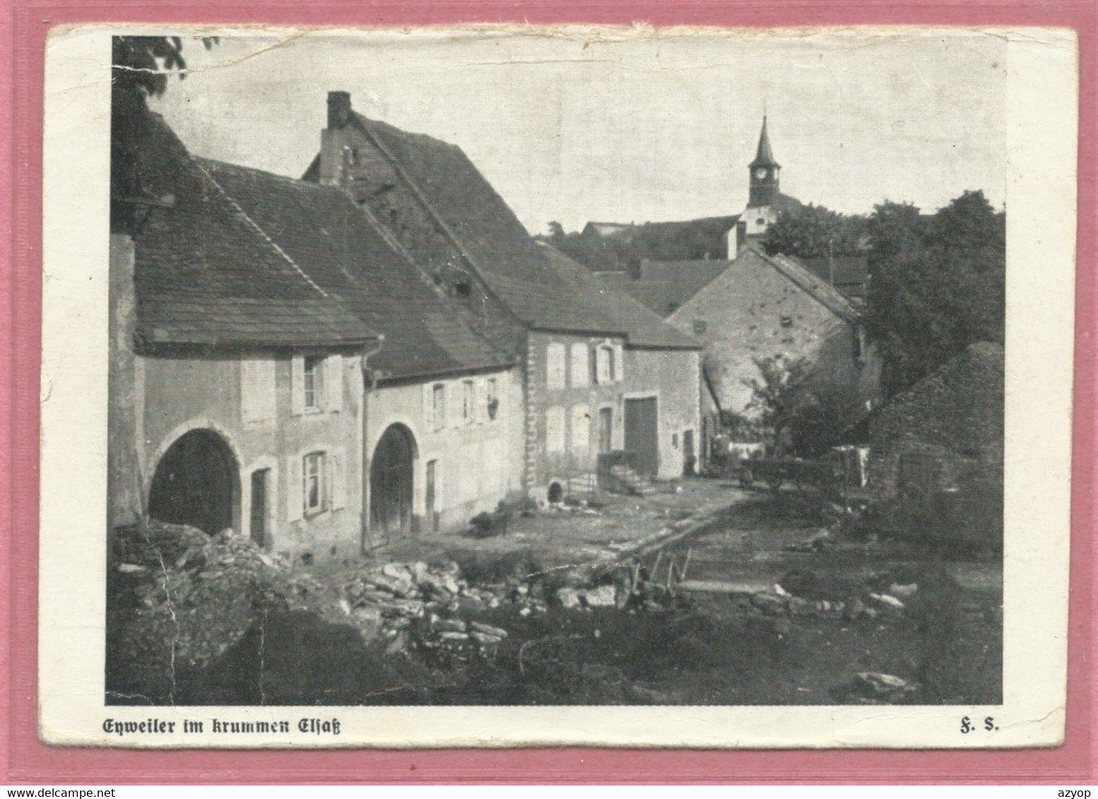 67 - EHWEILER Im Krummen ELSASS - Eglise - Vue Du Village - 2 Scans - Schiltigheim