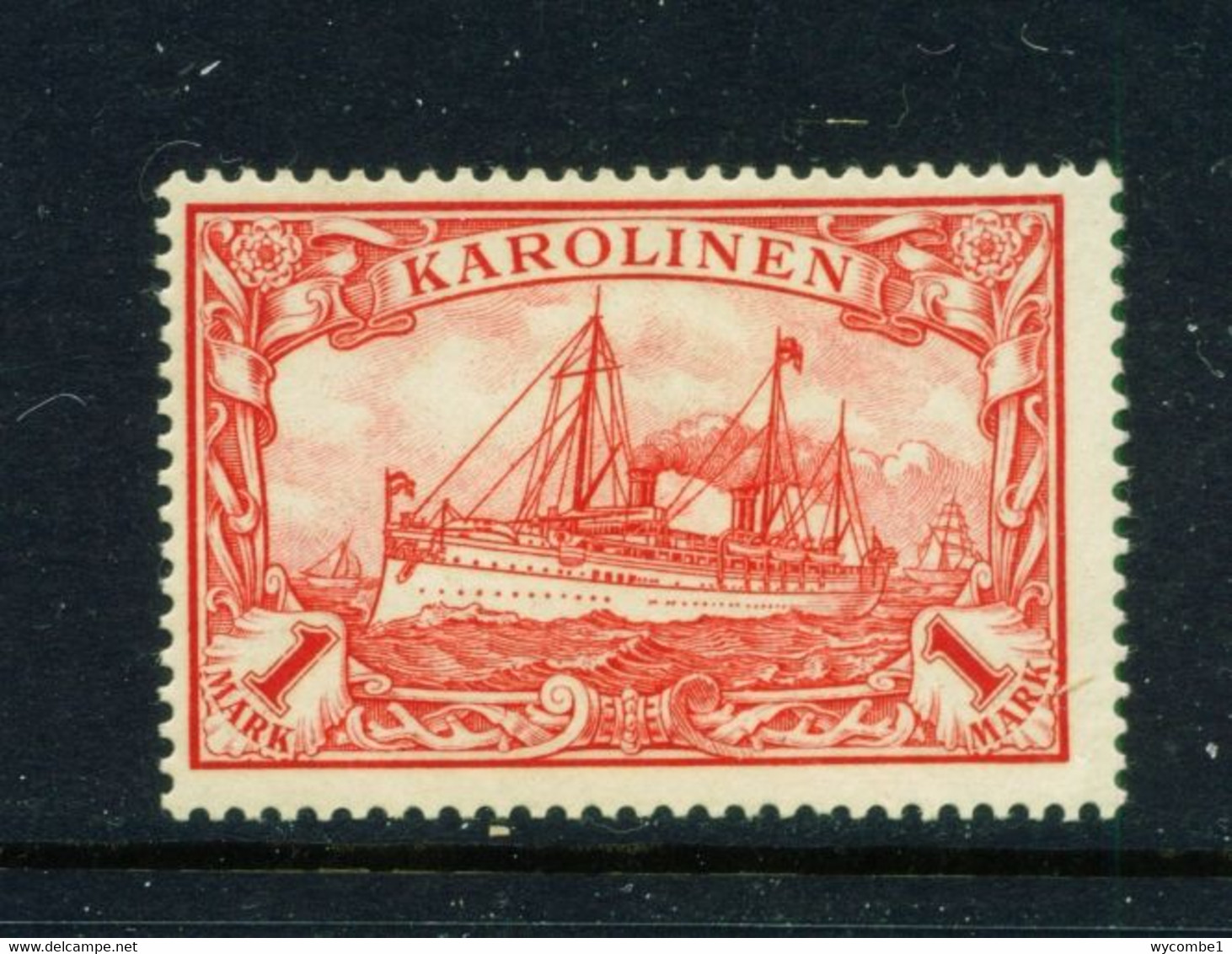 CAROLINE ISLANDS  -  1901-10 Yacht Definitive 1m Hinged Mint - Isole Caroline