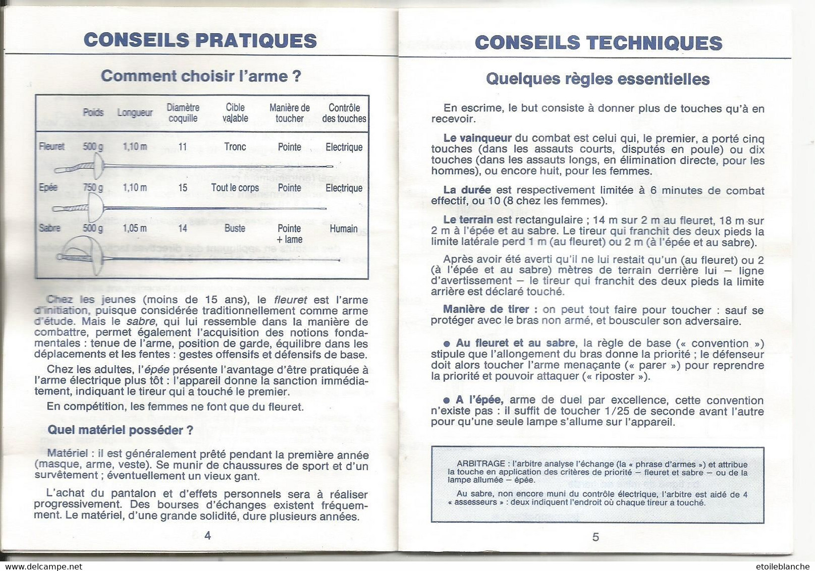 ESCRIME - Histoire Pratique Technique, Fleuret, épée, Sabre, Schémas - Document UAP Sport Au Quotidien (assurance) - Fencing