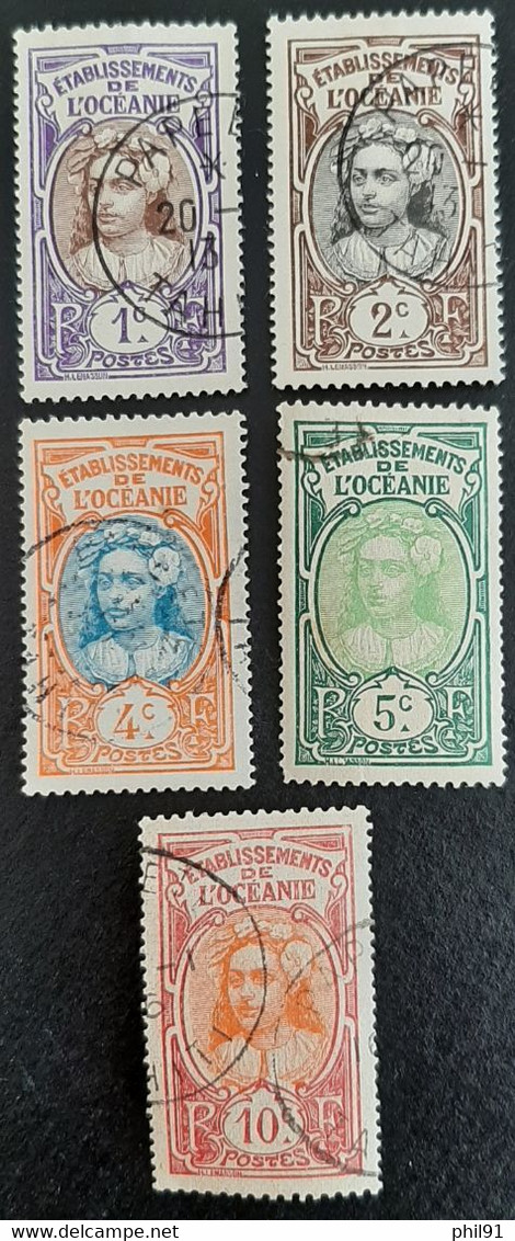 OCEANIE    N° Y&T  21 à 25  (o) - Used Stamps