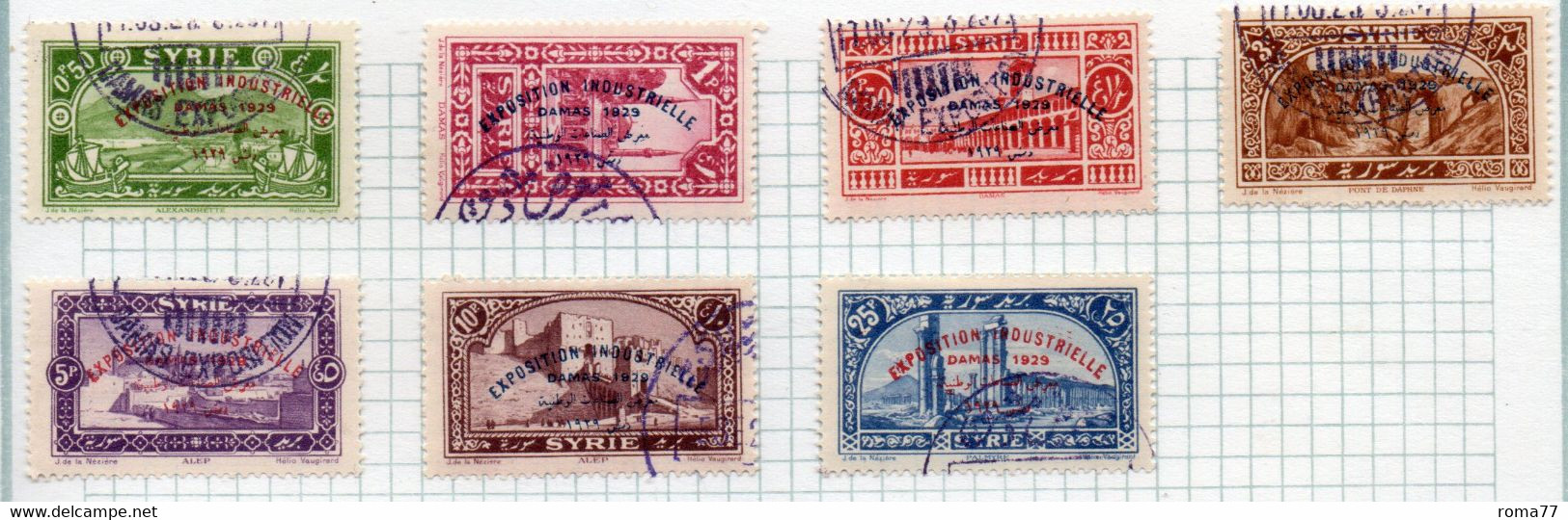 37CRT1097 - SYRIA SIRIA 1929, Serie Yvert N. 192/198  Usata . - Gebraucht