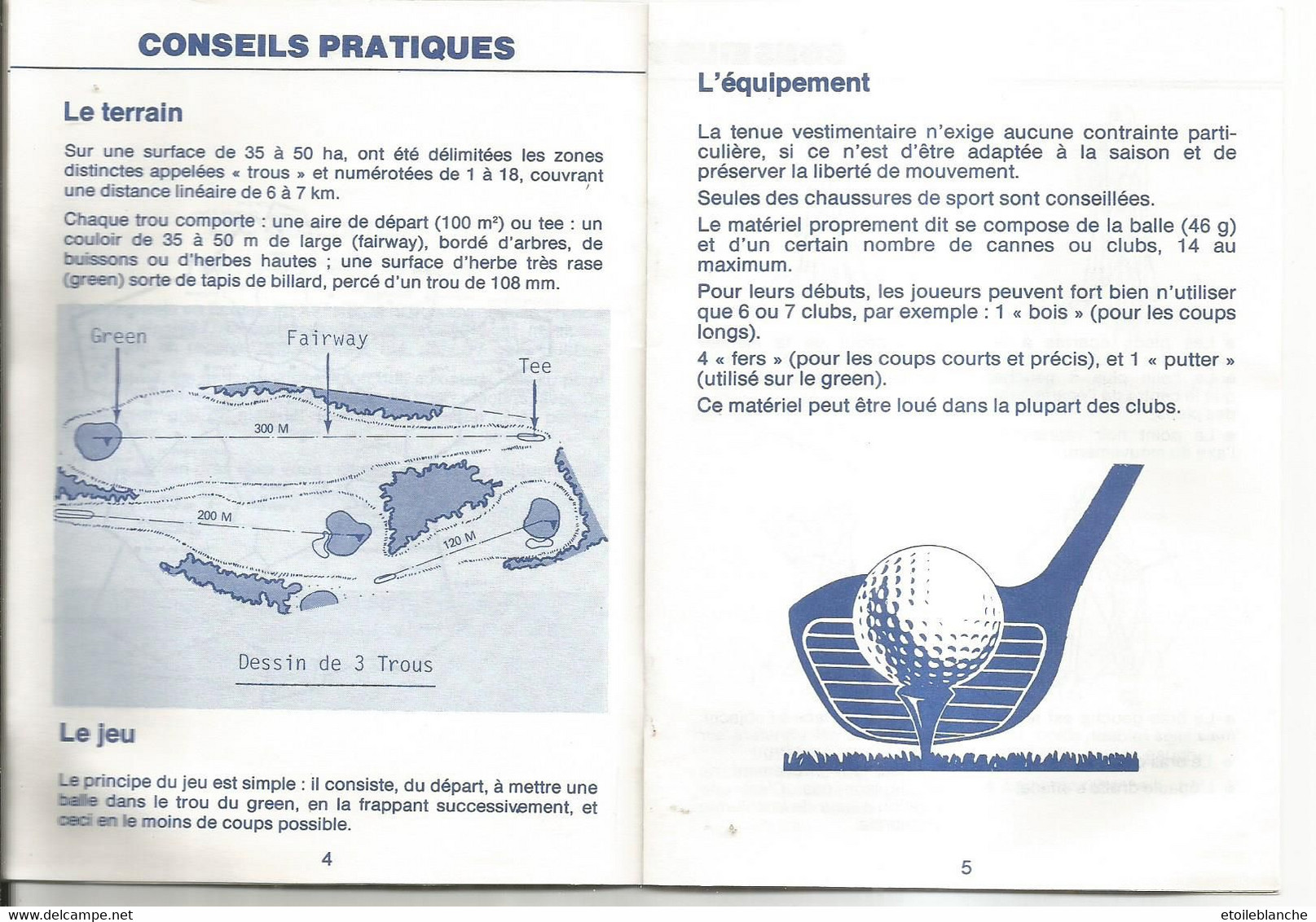 GOLF - Les Clubs De France - équipement, Pratique, Schémas - Document UAP Assurance, Sport Au Quotidien - Autres & Non Classés