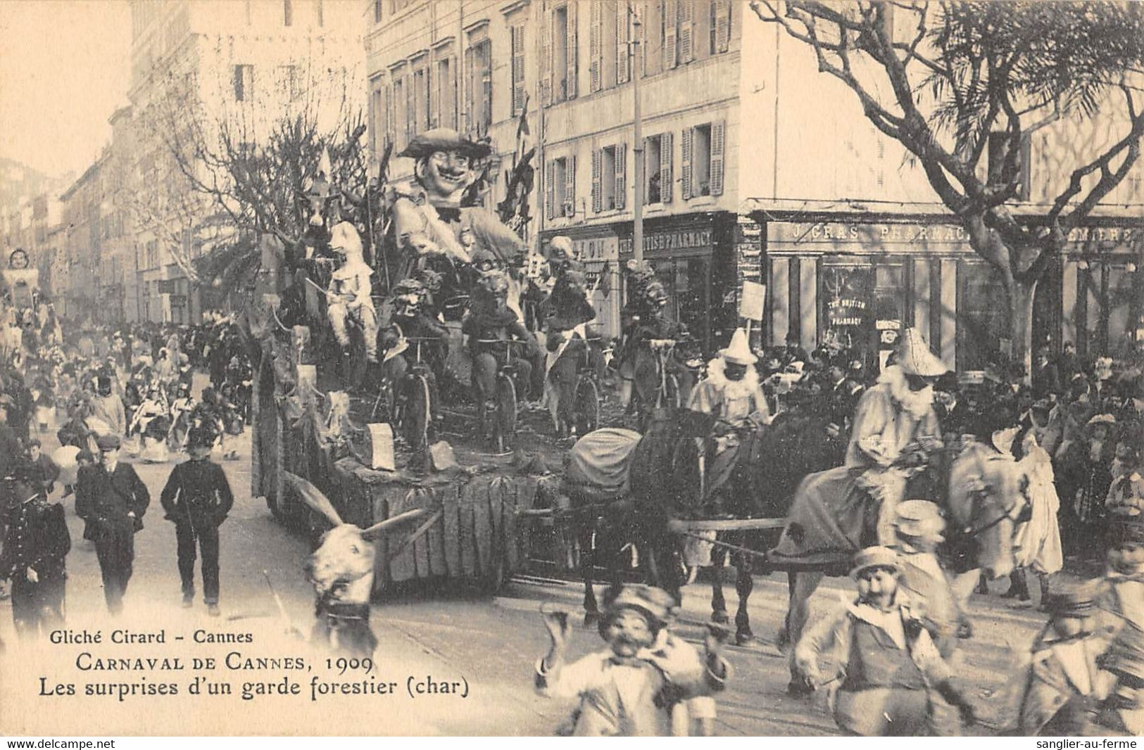 CPA 06 CARNAVAL DE CANNES 1909 LES SURPRISES D'UN GARDE FORESTIER - Cannes