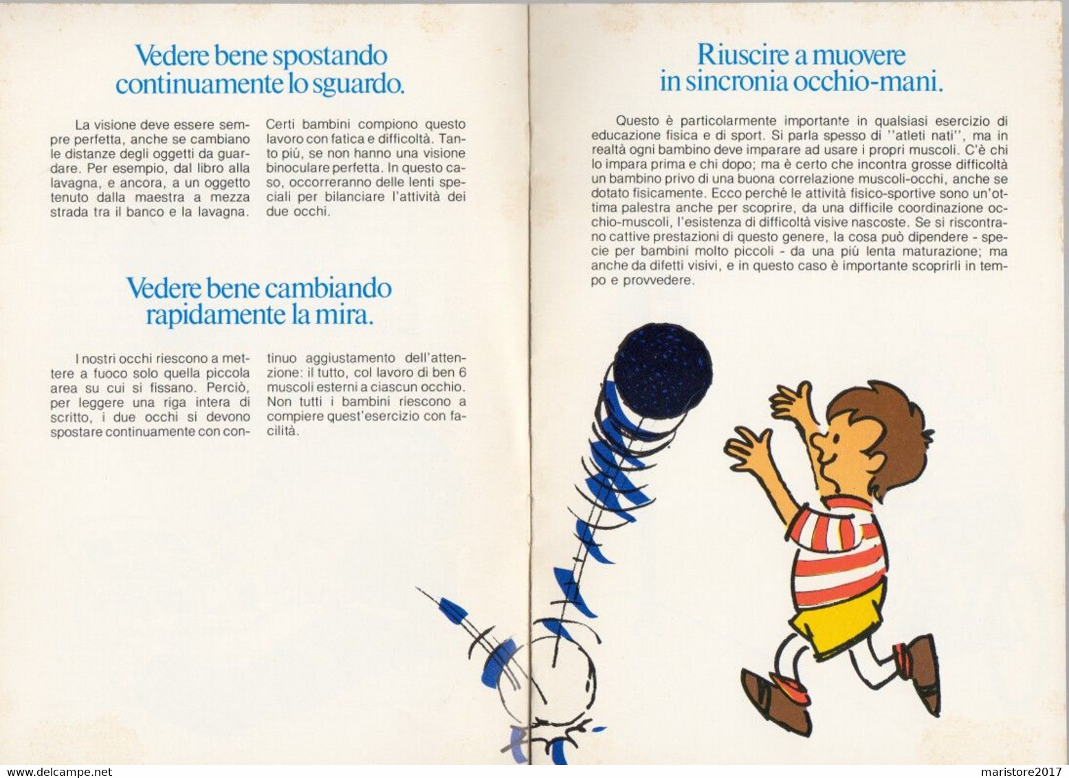 CHI VEDE BENE IMPARA PRIMA-Opuscolo Informazione Bambini Genitori-Anni 80-Milano - Niños