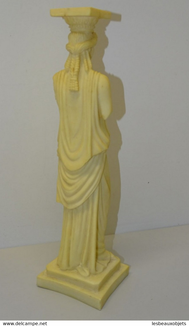 STATUE COLONNE STATUE CARIATIDE KAPYATIE RESINE SOUVENIR GRECE DEESSE GRECQUE PIERIA GREECE COLLECTION DECO VITRINE - Altri & Non Classificati