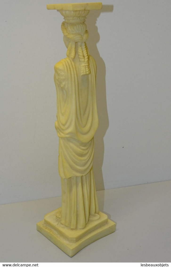 STATUE COLONNE STATUE CARIATIDE KAPYATIE RESINE SOUVENIR GRECE DEESSE GRECQUE PIERIA GREECE COLLECTION DECO VITRINE - Altri & Non Classificati