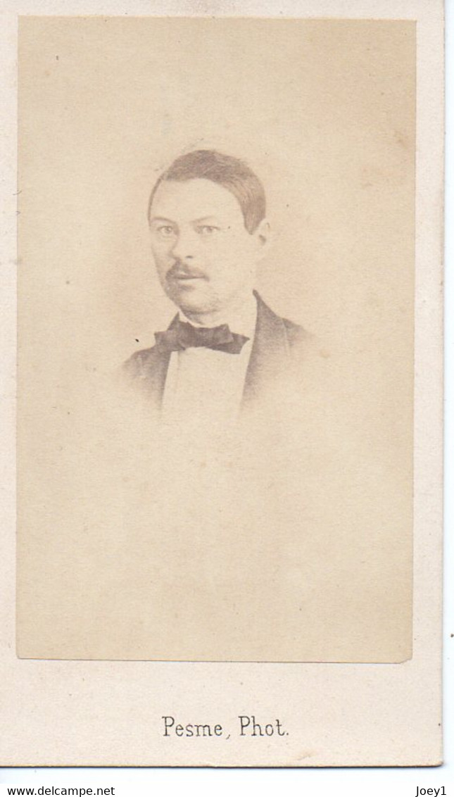 Photo Pesme CDV Tirage Albuminé Portrait D'Homme. - Anonymous Persons