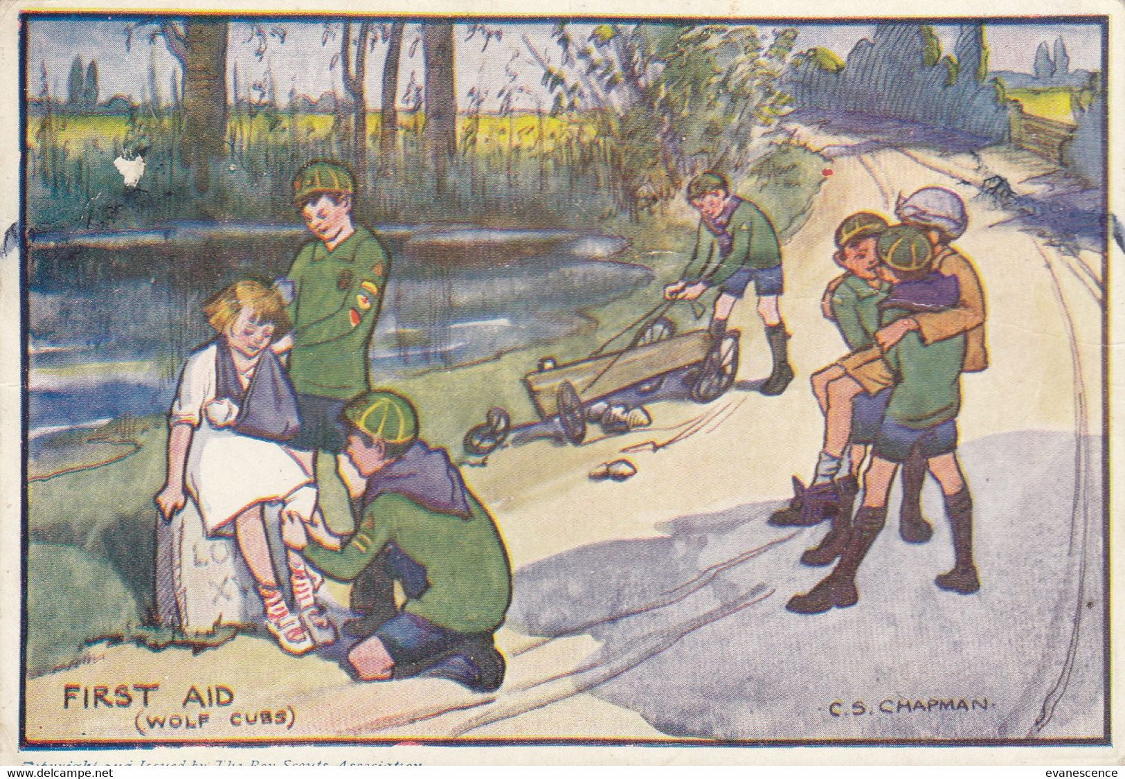 Illustrateur Anglais : C S Chapman : First Aid  ///  Ref.  Mai. 21 // N° 15.568 - Other & Unclassified