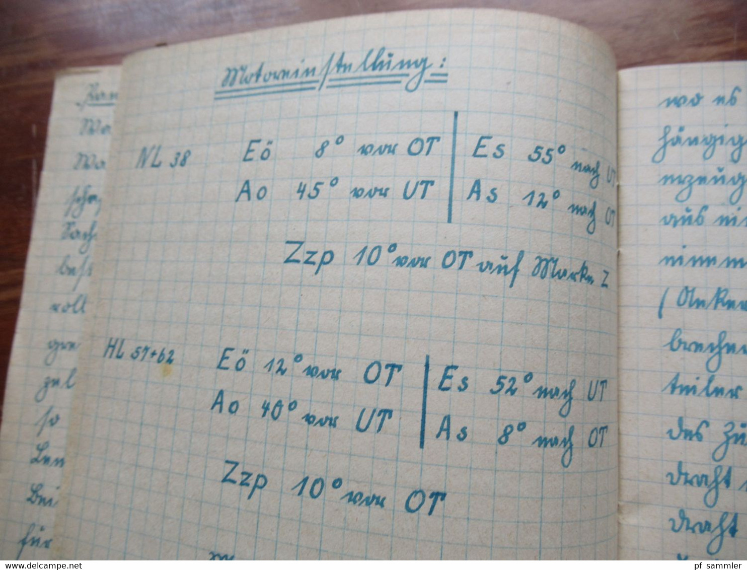 Original Heft / Aufzeichnungen Panzer Wartlehrgang eines Schützen technische Details der Deutschen Panzer der Wehrmacht